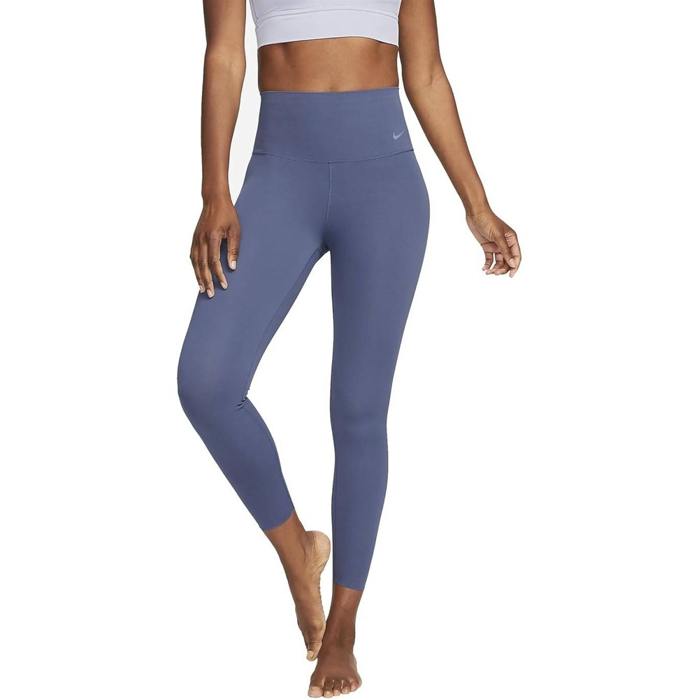 NWT‎ Nike Zenvy High Rise 7/8 Length Leggings Blue Dri-Fit Size Large
